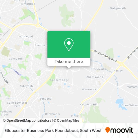 Gloucester Business Park Roundabout map