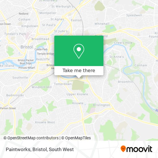 Paintworks, Bristol map