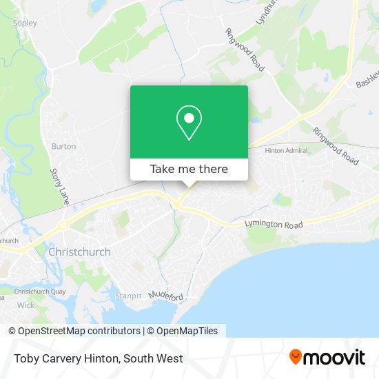 Toby Carvery Hinton map