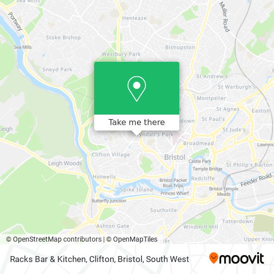 Racks Bar & Kitchen, Clifton, Bristol map