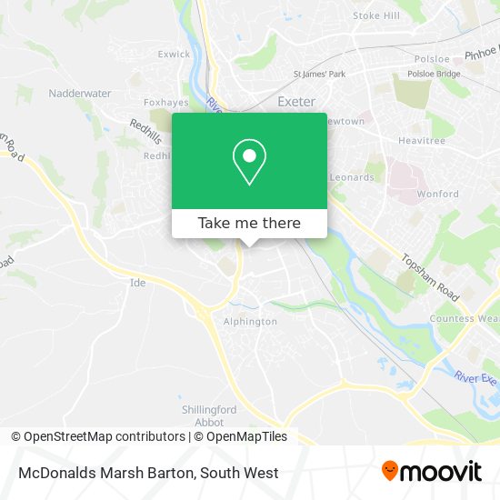 McDonalds Marsh Barton map
