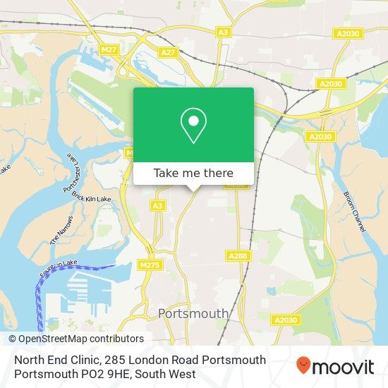 North End Clinic, 285 London Road Portsmouth Portsmouth PO2 9HE map