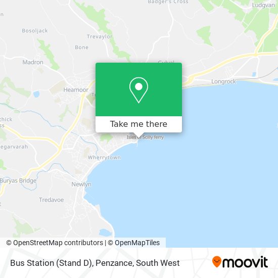 Bus Station (Stand D), Penzance map