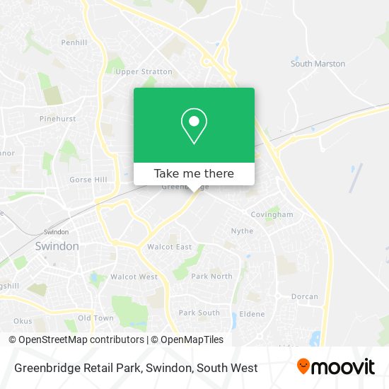 Greenbridge Retail Park, Swindon map