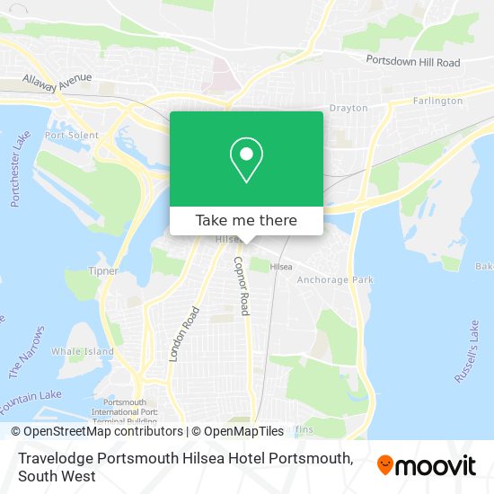 Travelodge Portsmouth Hilsea Hotel Portsmouth map