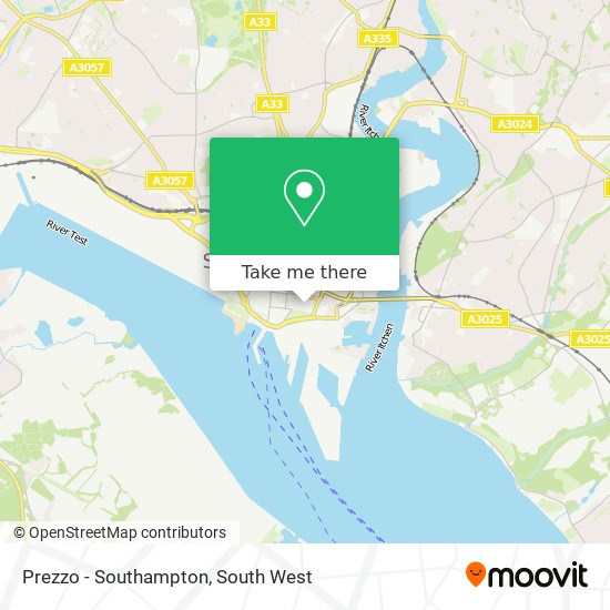 Prezzo - Southampton map