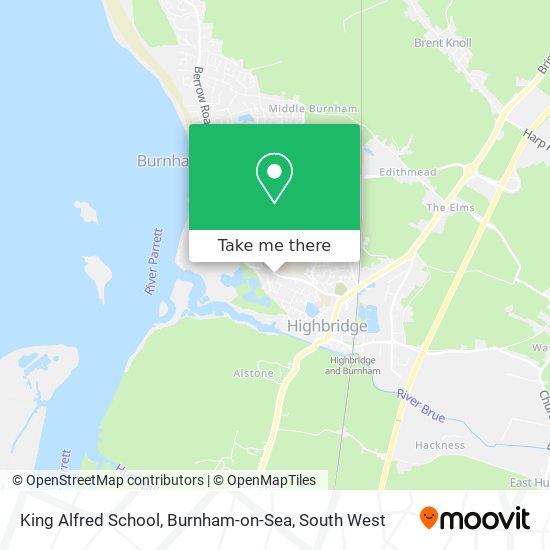 King Alfred School, Burnham-on-Sea map