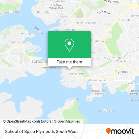 School of Spice Plymouth map