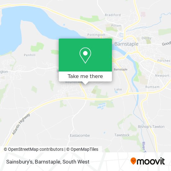 Sainsbury's, Barnstaple map