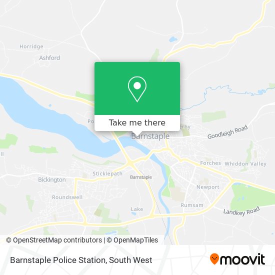 Barnstaple Police Station map