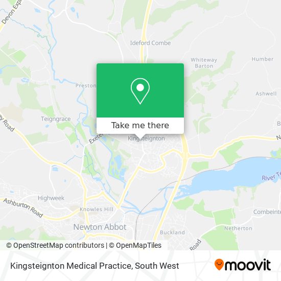 Kingsteignton Medical Practice map