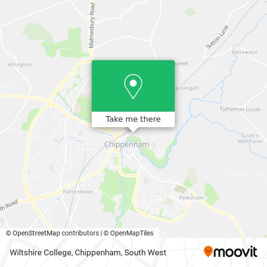 Wiltshire College, Chippenham map