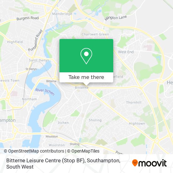 Bitterne Leisure Centre (Stop BF), Southampton map