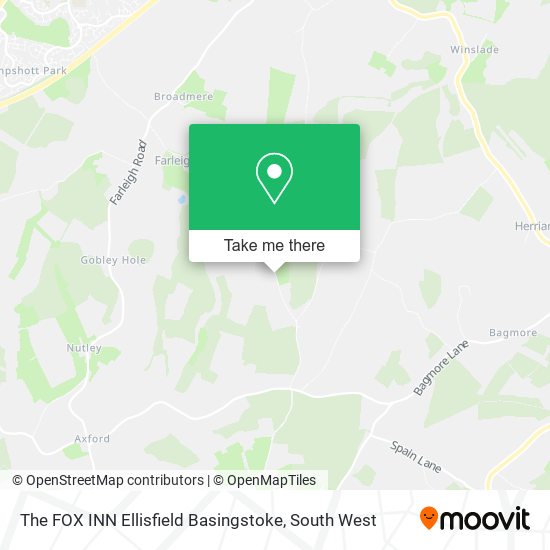 The FOX INN Ellisfield Basingstoke map