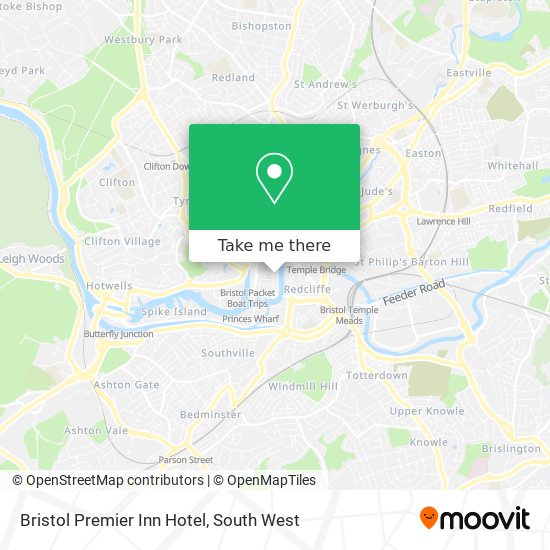 Bristol Premier Inn Hotel map
