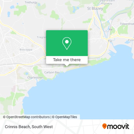 Crinnis Beach map