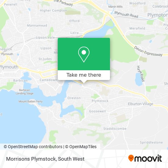 Morrisons Plymstock map