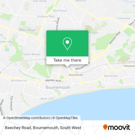 Beechey Road, Bournemouth map