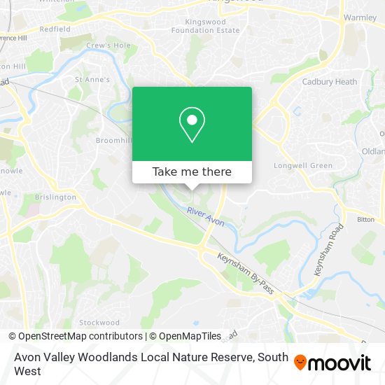 Avon Valley Woodlands Local Nature Reserve map
