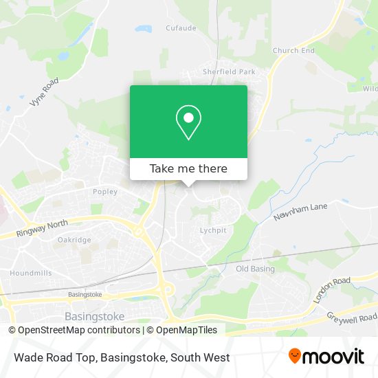 Wade Road Top, Basingstoke map