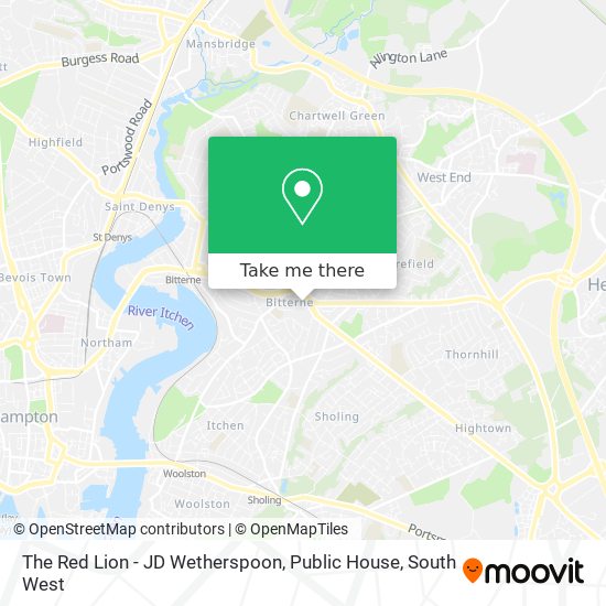 The Red Lion - JD Wetherspoon, Public House map