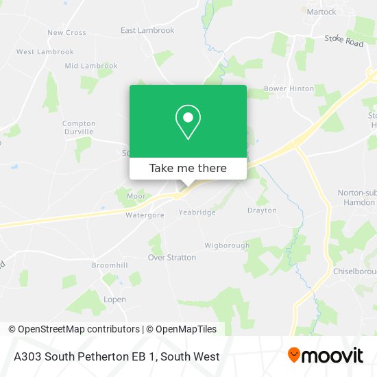 A303 South Petherton EB 1 map