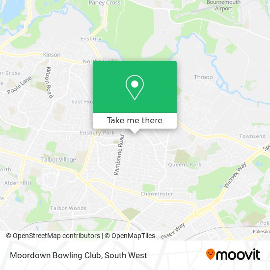 Moordown Bowling Club map