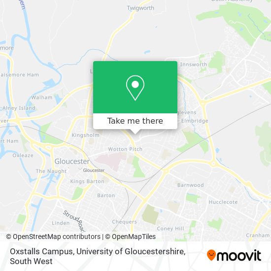 Oxstalls Campus, University of Gloucestershire map