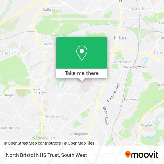 North Bristol NHS Trust map