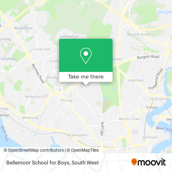Bellemoor School for Boys map