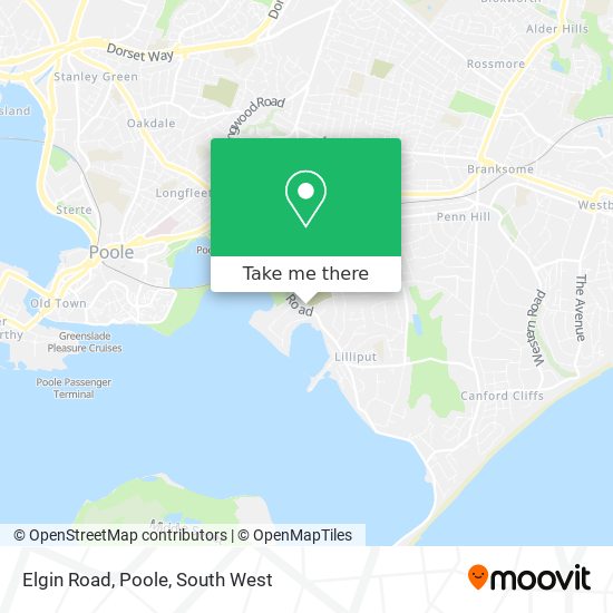 Elgin Road, Poole map