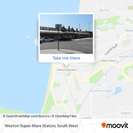 Weston-Super-Mare Station map