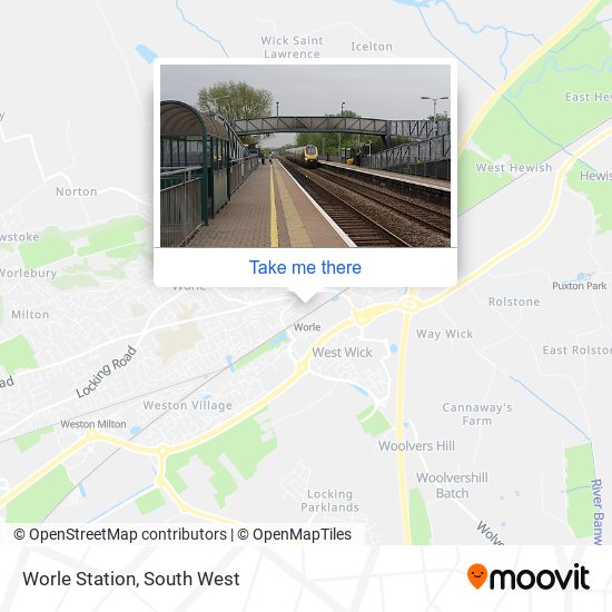 Worle Station map