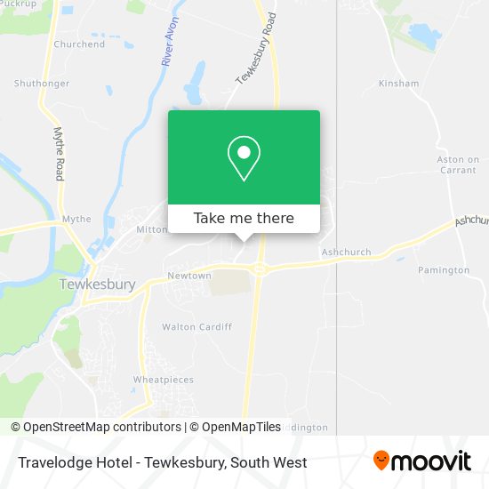 Travelodge Hotel - Tewkesbury map