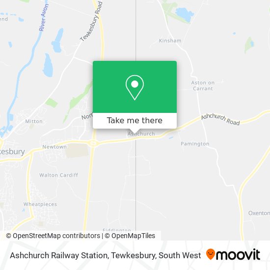 Ashchurch Railway Station, Tewkesbury map