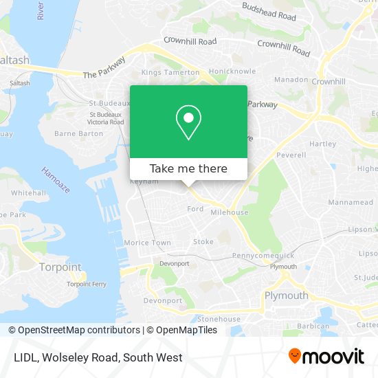LIDL, Wolseley Road map