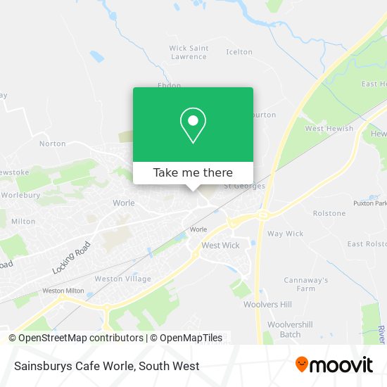 Sainsburys Cafe Worle map