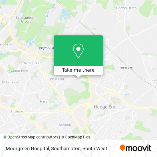 West End Southampton Map How To Get To Moorgreen Hospital, Southampton In Eastleigh By Bus, Train Or  Ferry?