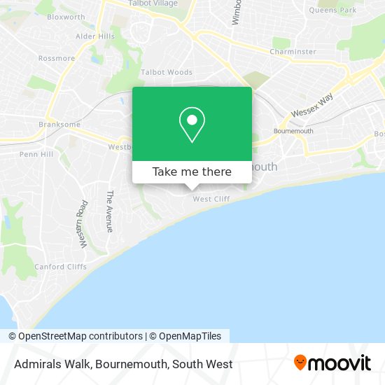 Admirals Walk, Bournemouth map