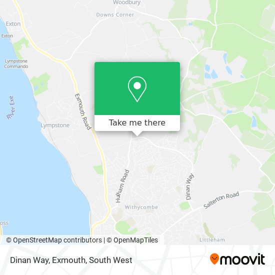 Dinan Way, Exmouth map