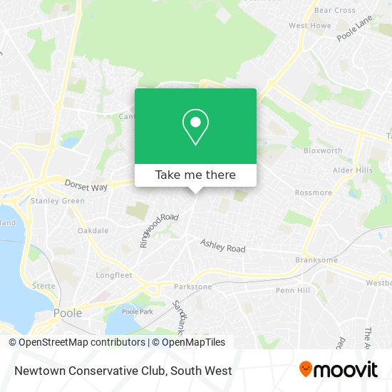 Newtown Conservative Club map