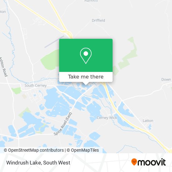 Windrush Lake map