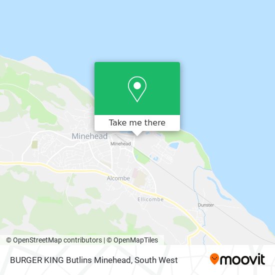 BURGER KING Butlins Minehead map