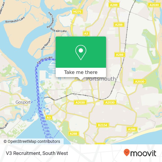 V3 Recruitment, Commercial Road Portsea Portsmouth PO1 4 map