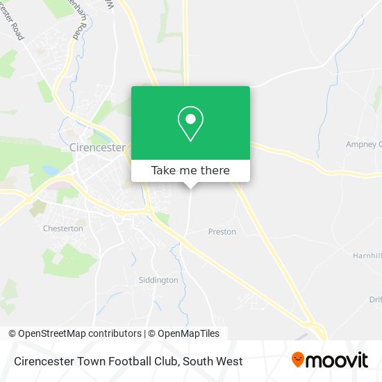 Cirencester Town Football Club map