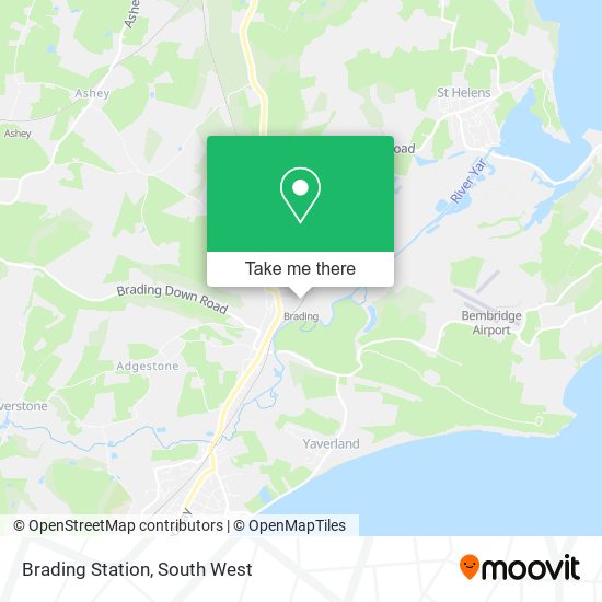 Brading Station map