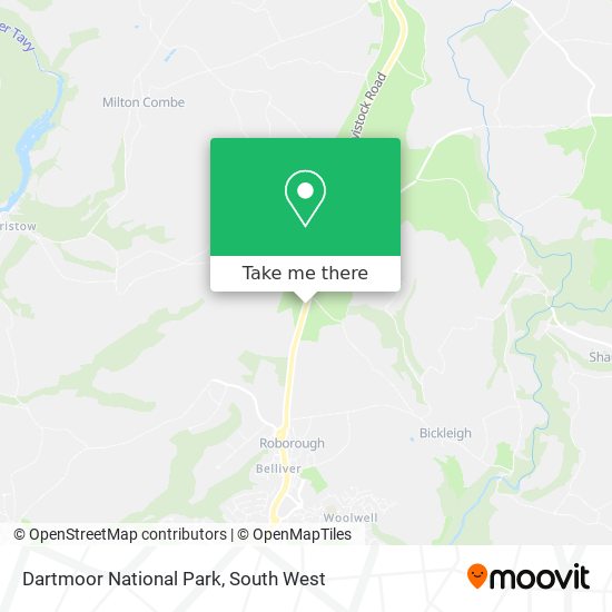 Dartmoor National Park map