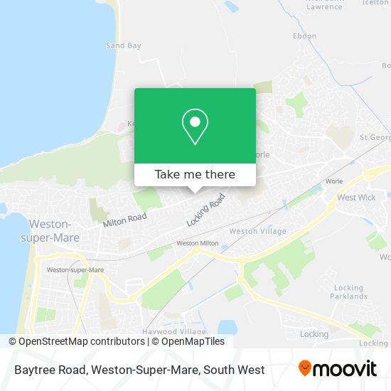 Baytree Road, Weston-Super-Mare map