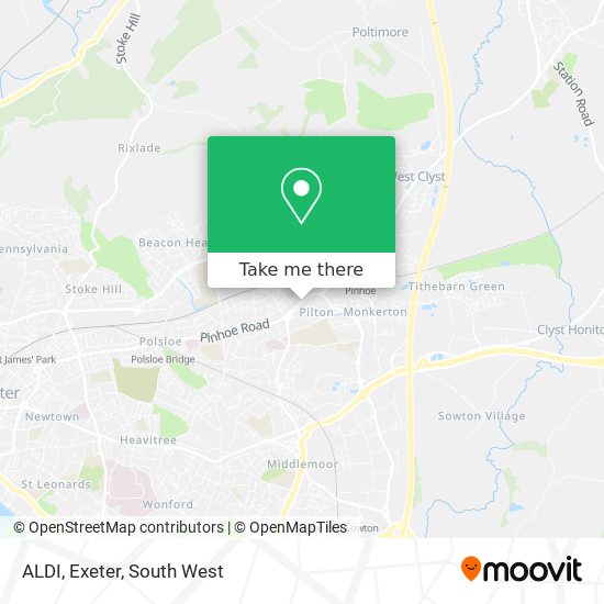 ALDI, Exeter map