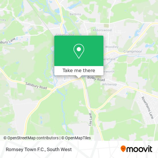 Romsey Town F.C. map